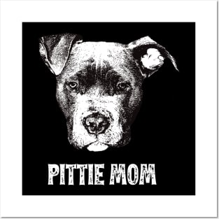 Pittie Mom American Pittbull Design Posters and Art